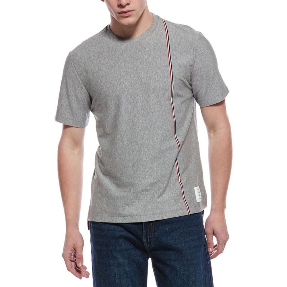 Thom Browne Mens  Jersey T-Shirt, Grey